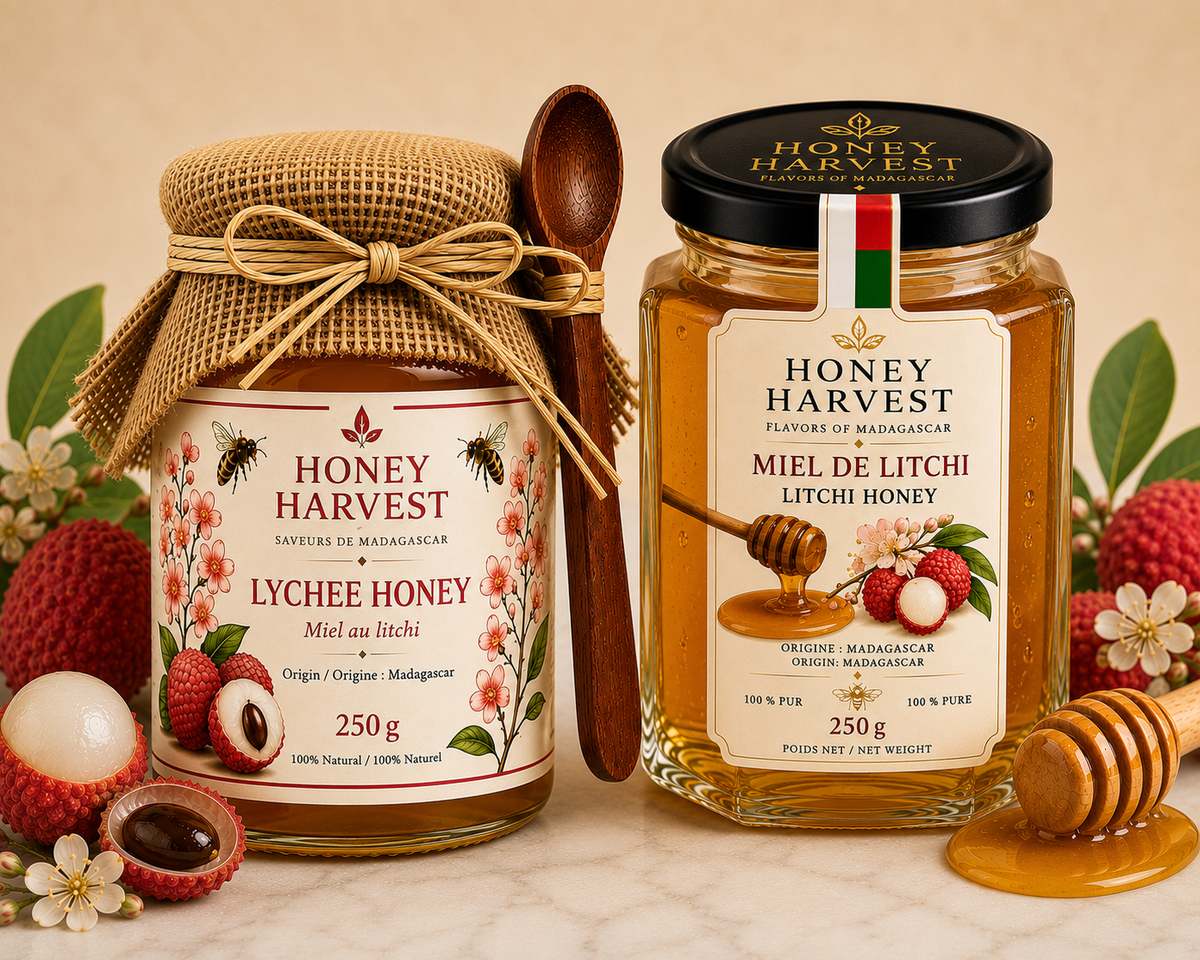 Madagascar Honey Collection – Raw and Infused Honeys – 250 g