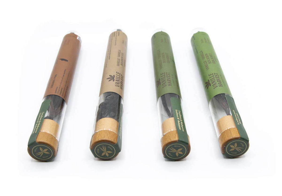 Gourmet Bourbon Vanilla from Madagascar – Tube of 3 pods