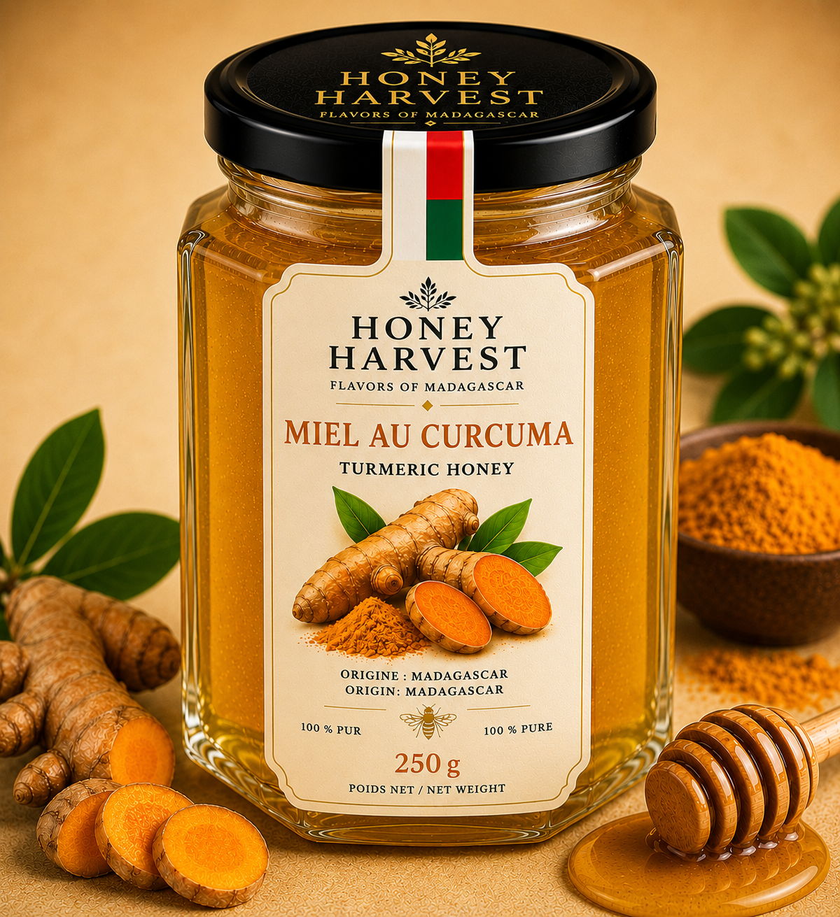 Madagascar Honey Collection – Raw and Infused Honeys – 250 g