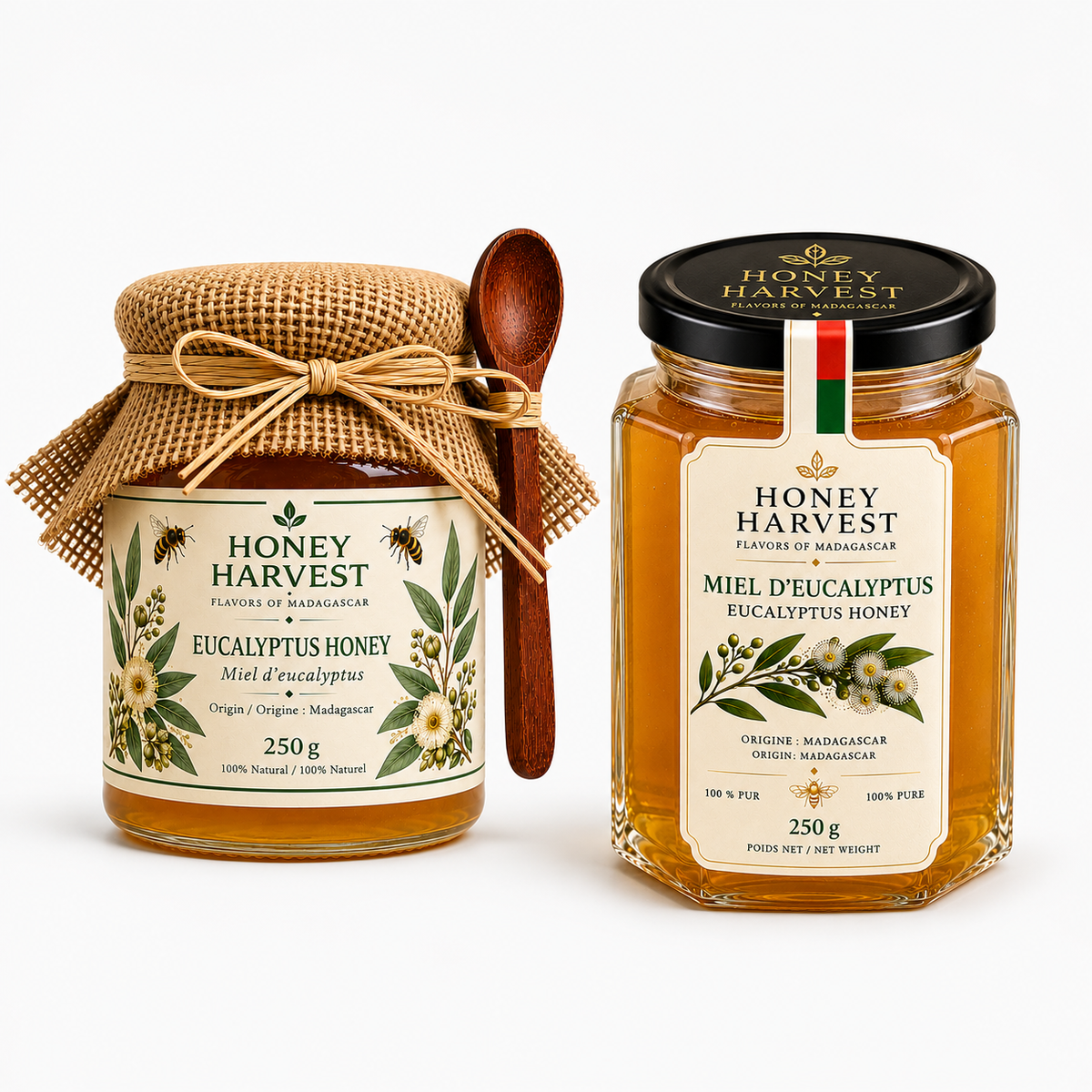 Madagascar Honey Collection – Raw and Infused Honeys – 250 g