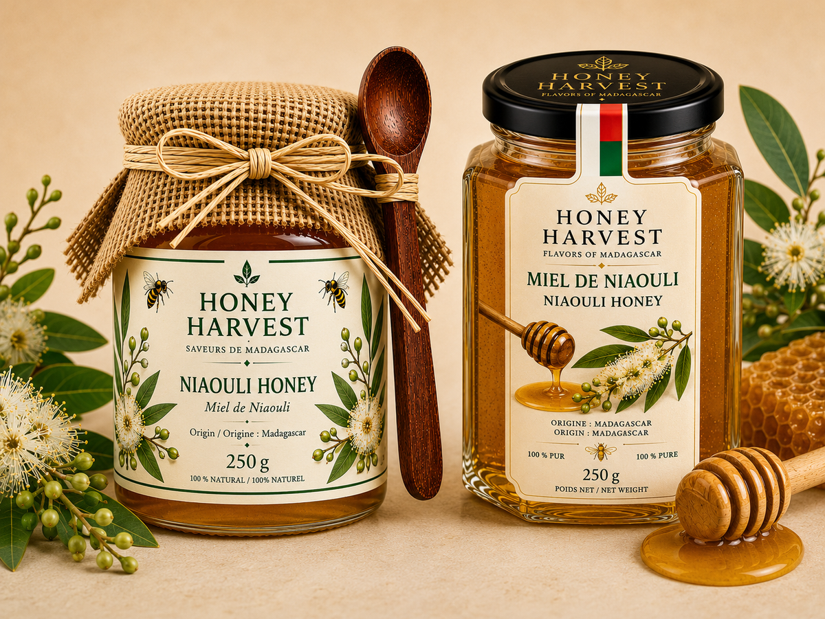 Madagascar Honey Collection – Raw and Infused Honeys – 250 g