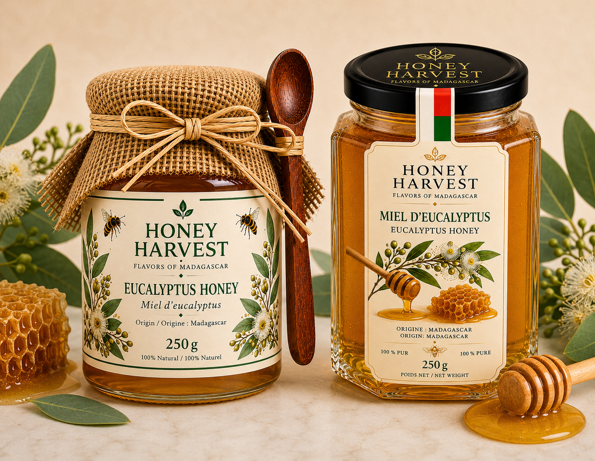 Madagascar Honey Collection – Raw and Infused Honeys – 250 g