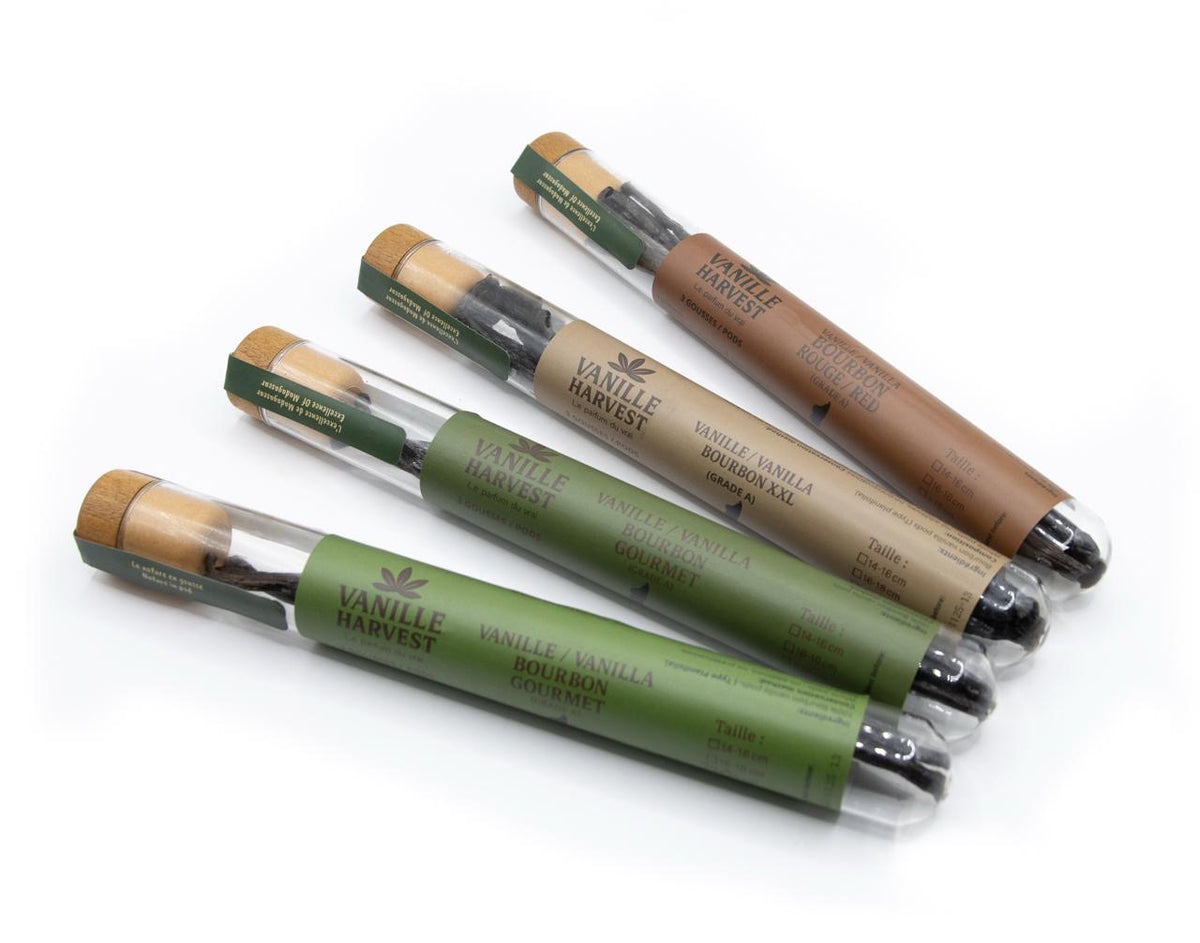 Gourmet Bourbon Vanilla from Madagascar – Tube of 3 pods