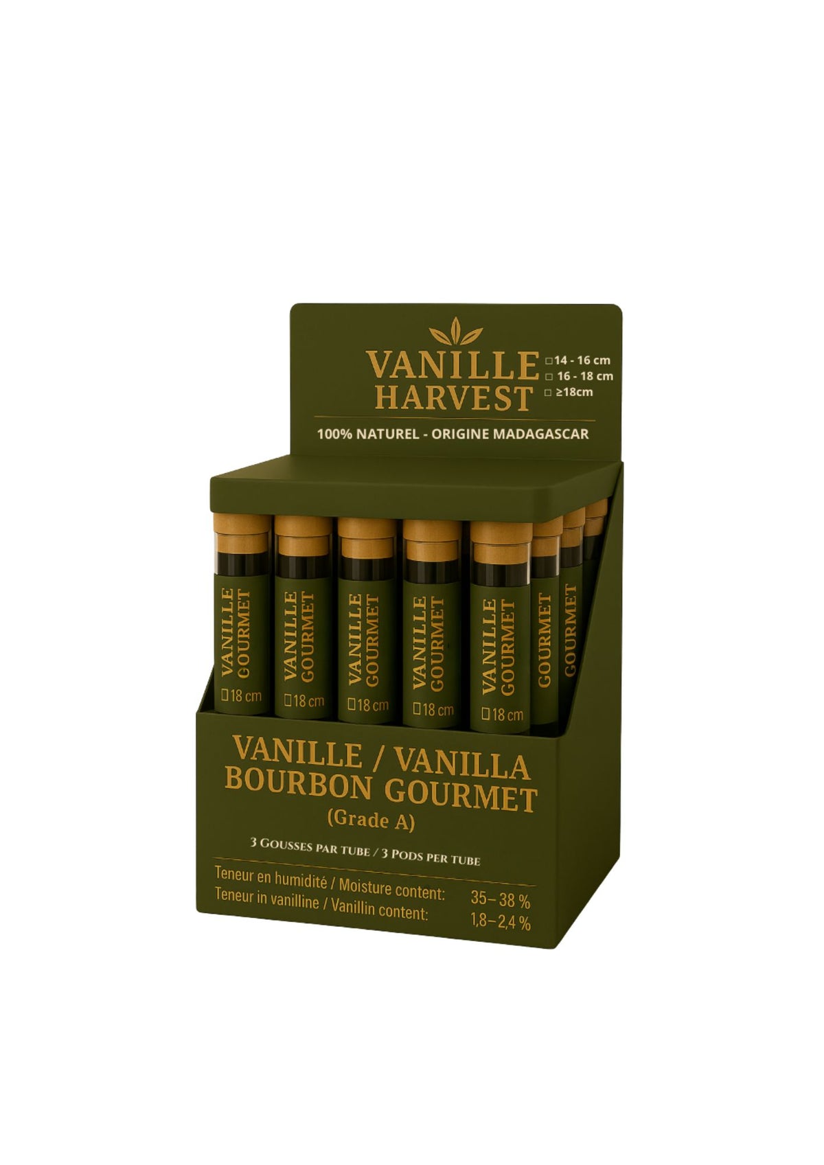 Gourmet Bourbon Vanilla from Madagascar – Tube of 3 pods