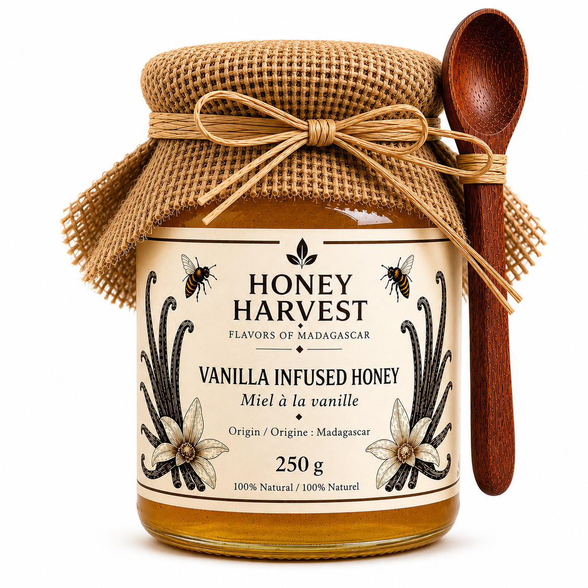 Madagascar Honey Collection – Raw and Infused Honeys – 250 g