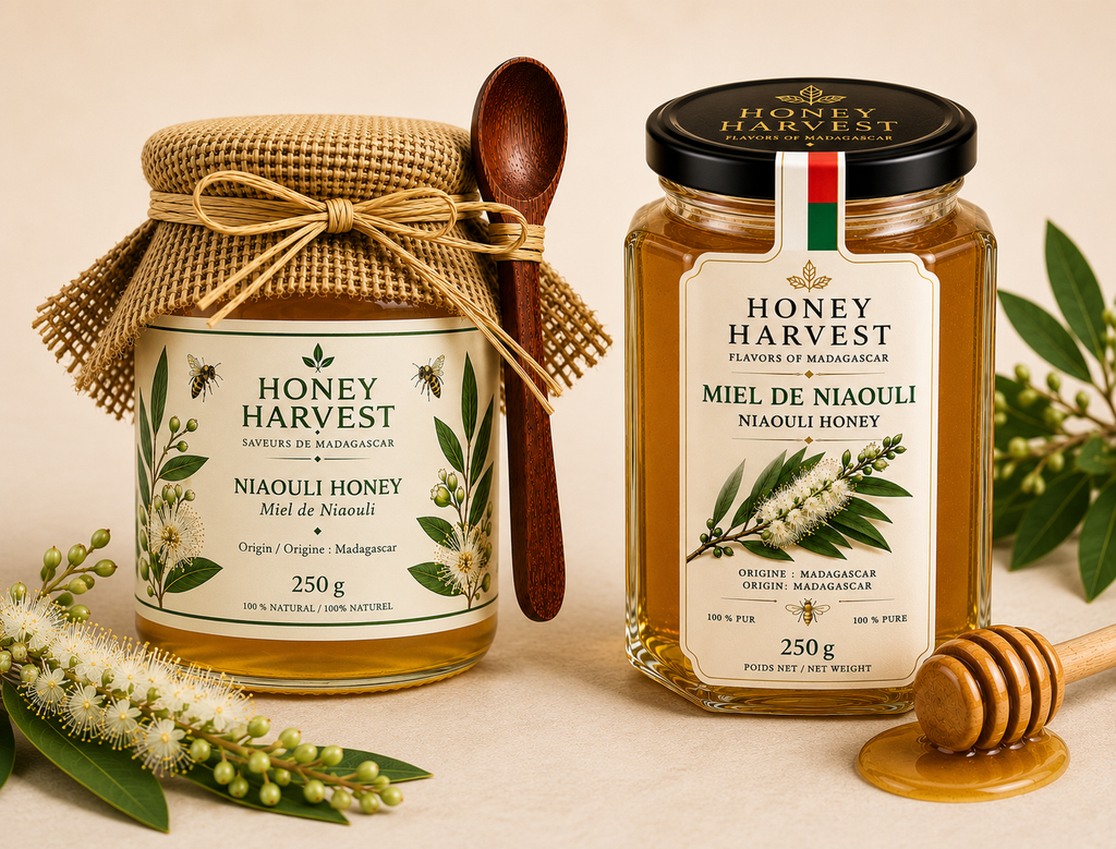 Madagascar Honey Collection – Raw and Infused Honeys – 250 g